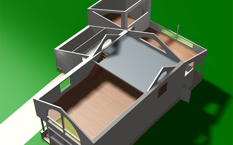 Old house reconstruction interiors