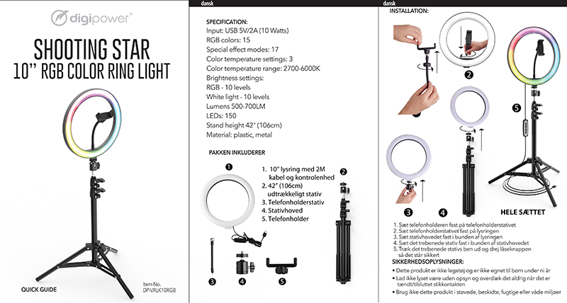 user_guide 10 IN RGB COLOR RING LIGHT