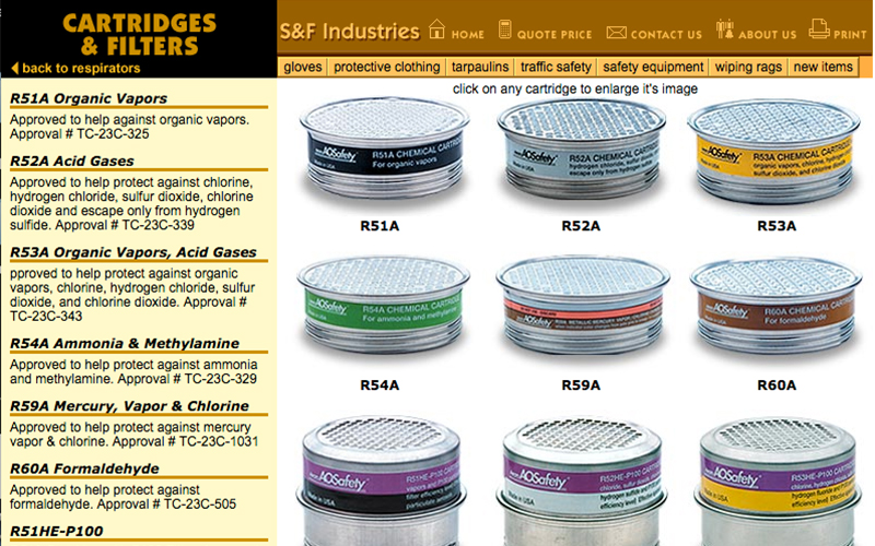 Hygrade Safety web page