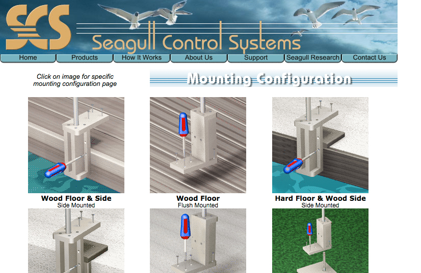 Seagull Control Systems page Trays