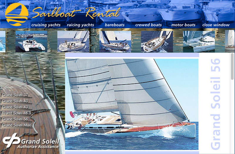Sailboat Rental LTD.  page