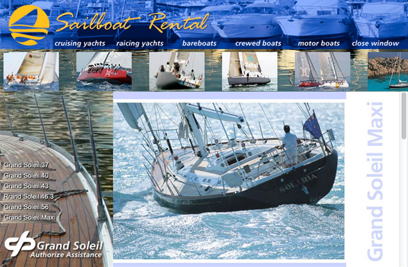 Sailboat Rental LTD.  page