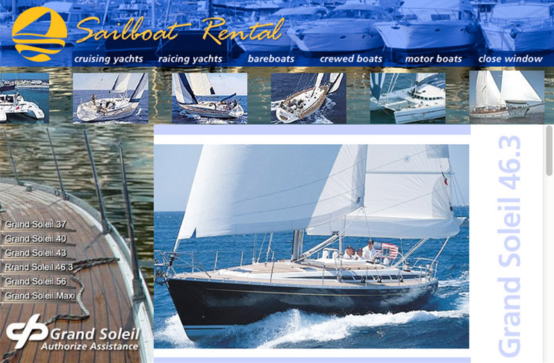 Sailboat Rental LTD.  page